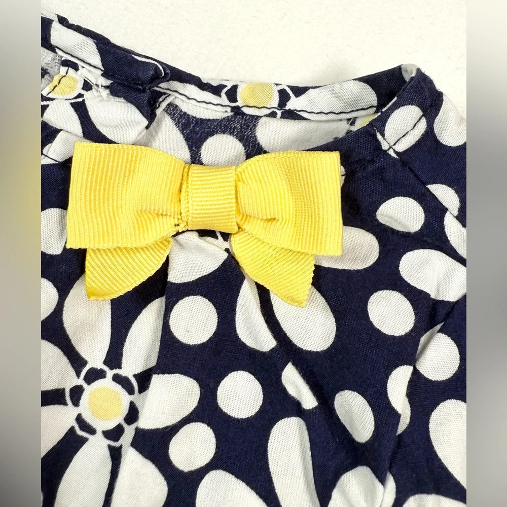 GYMBOREE Girls‎ Daisy Top 18-24m Bow Long Sleeve Floral Shirt Discontinued Retro